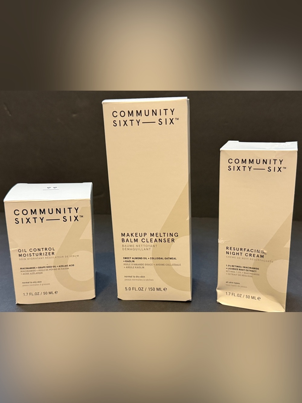 Community Sixty-Six 3-Pc Lot: Makeup Balm Cleanser, Oil Moisturizer, Night Cream